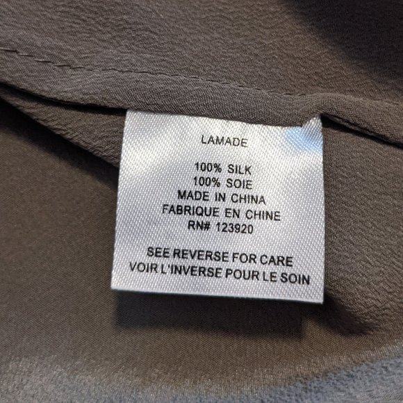 NWT LA Made Maya Silk Short Sleeve V Neck Dress Dusty Olive Size Medium - Picture 13 of 14